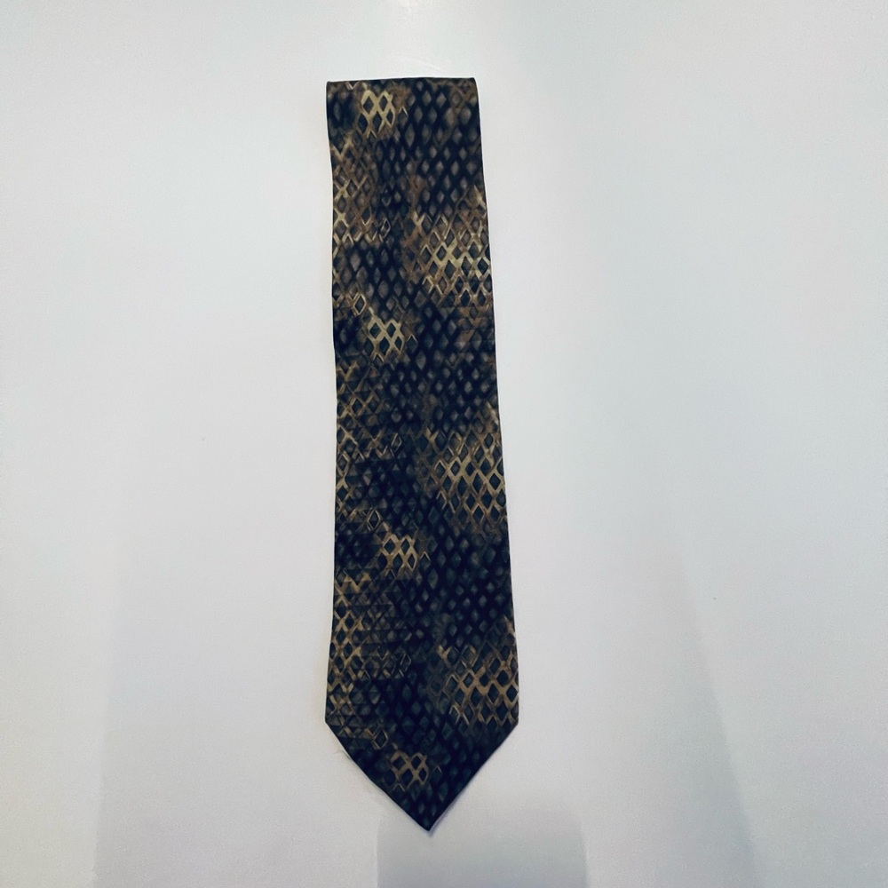 Men's Patterned Gold Tones Tie